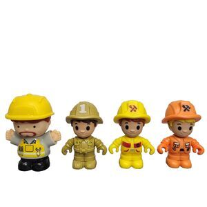 Construction Workers Figures Fireman Figure Playgo Mini Wheels - Cake Toppers